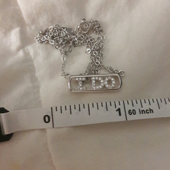 "I DO" Necklace Pendant Charm - Picture 8 of 8